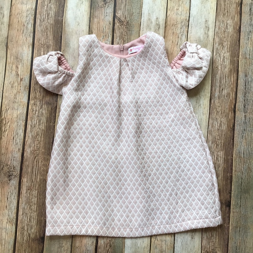 Peppermint Baby Pink Diamond Print Special Occasion Dress